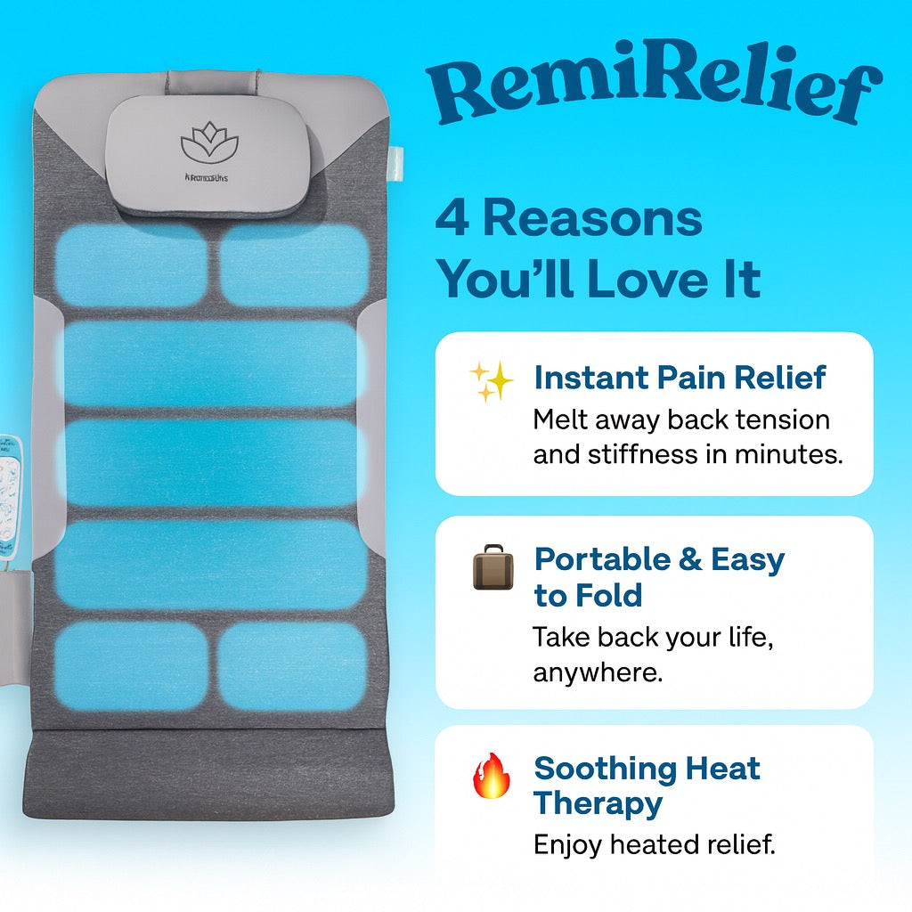 RemiRelief™ Back Mat —Instant Back Pain Relief at Home