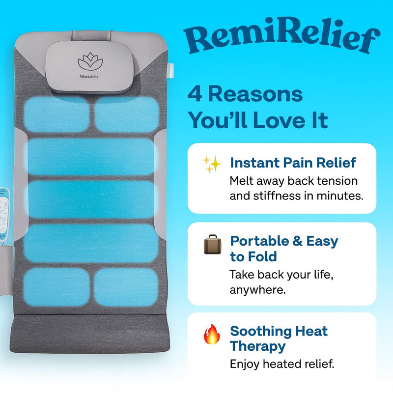 RemiRelief™ Back Mat —Instant Back Pain Relief at Home